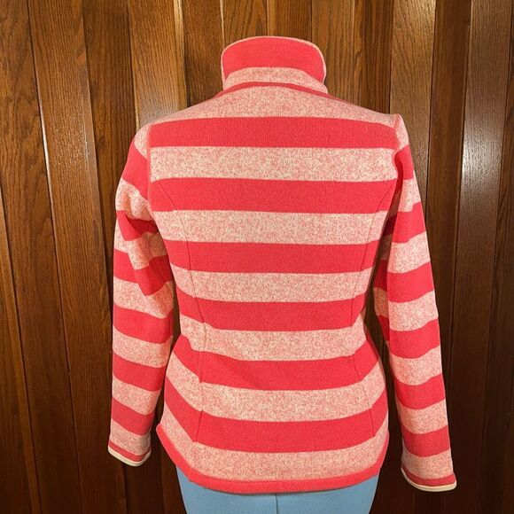 Patagonia Better Sweater Fleece Pink Striped Marsupial Half-Zip Pullover Medium - Picture 2 of 5